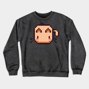 Orange Pixel Cat - Kawaii Retro Pixel Art Crewneck Sweatshirt